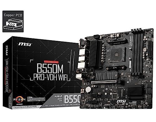 MSI B550M PRO-VDH WIFI AMD Ryzen AM4 マイクロ ATX マザーボード DDR4 SATA 6Gbs