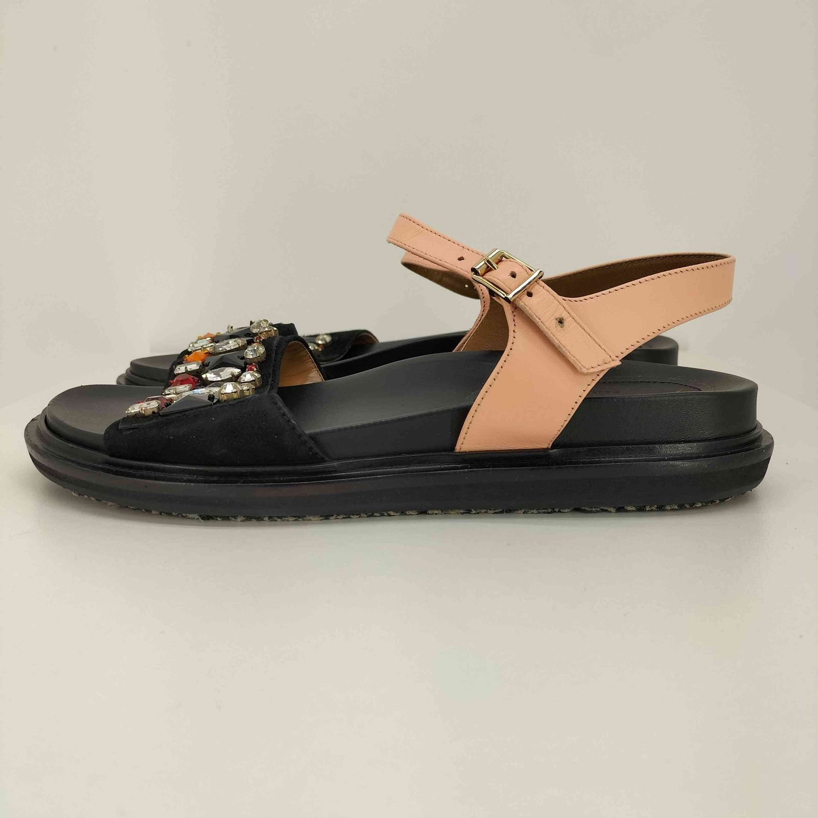 マルニ MARNI ビジューストラップサンダル レディース EUR：38