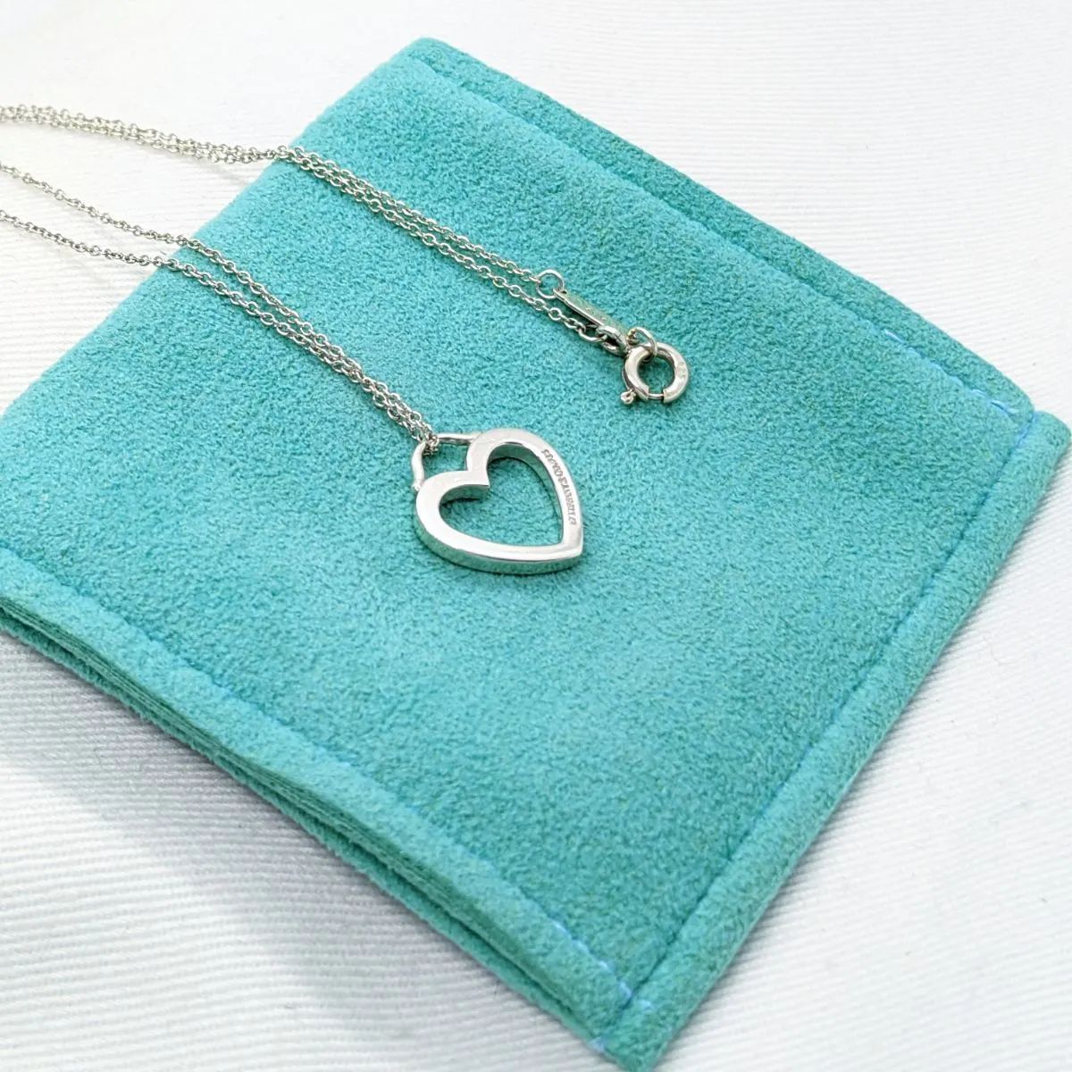 Tiffany & Co. ハート型 シルバー ネックレス 保存袋付き ティファニー TIFFANY シルバー センチメンタルハート