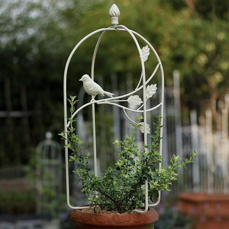 ガーデンオベリスクトレリス 庭の植物の花のつるローズバインズ植物を登るために トレリス花のサポート メタルフレームガーデン用品ラッ