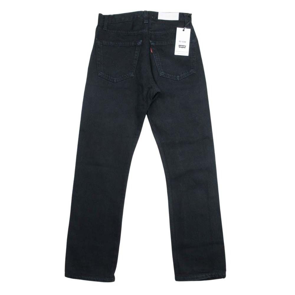 RE DONE × LEVI S リダン×リーバイス ハイライズ アンクル クロップド デニム パンツ ボタンフライ 25 黒 ブラック レディース 古着