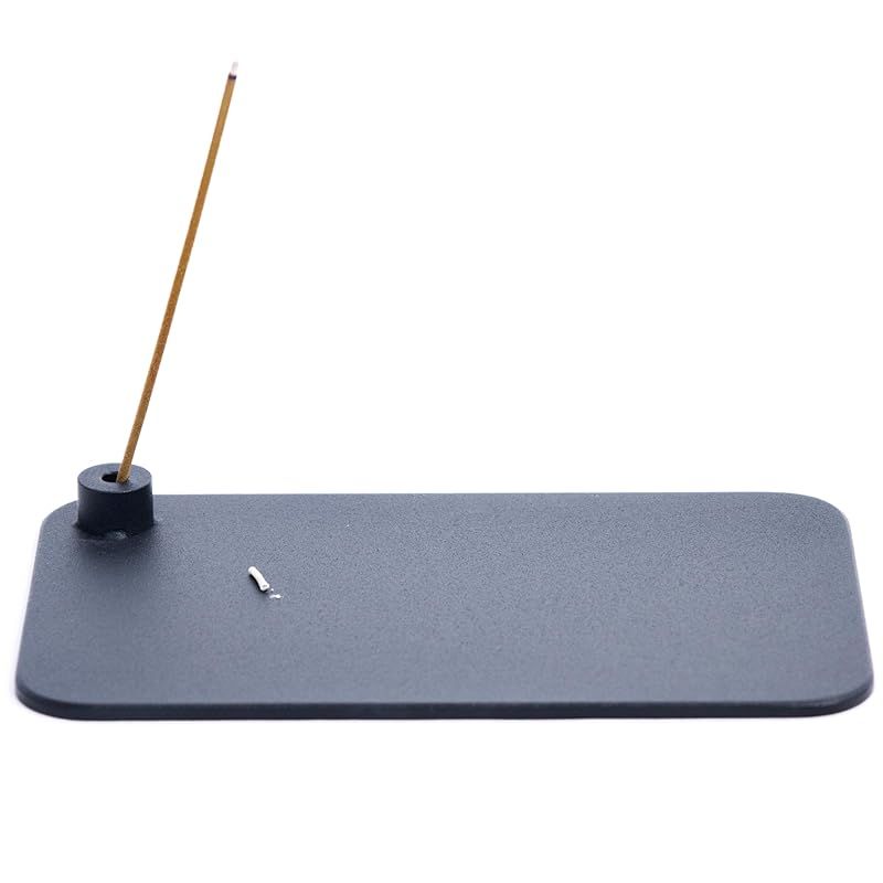 日本の鉄職人仕立て MagoroLabo お香立て 灰がこぼれない おしゃれ 横置き 線香立て インセンスホルダー 香炉 金属 黒 四角形 TETUTO ML-207 0