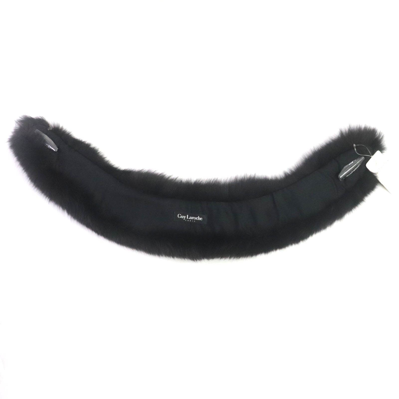未使用品▼Guy Laroche ギラロッシュ フォックス FOX 2点セット ティペット 本毛皮ショール ブラック ブラウン 毛質柔らか 未使用品▽Guy Laroche ギラロッシュ フォックス FOX 2点セット ティ