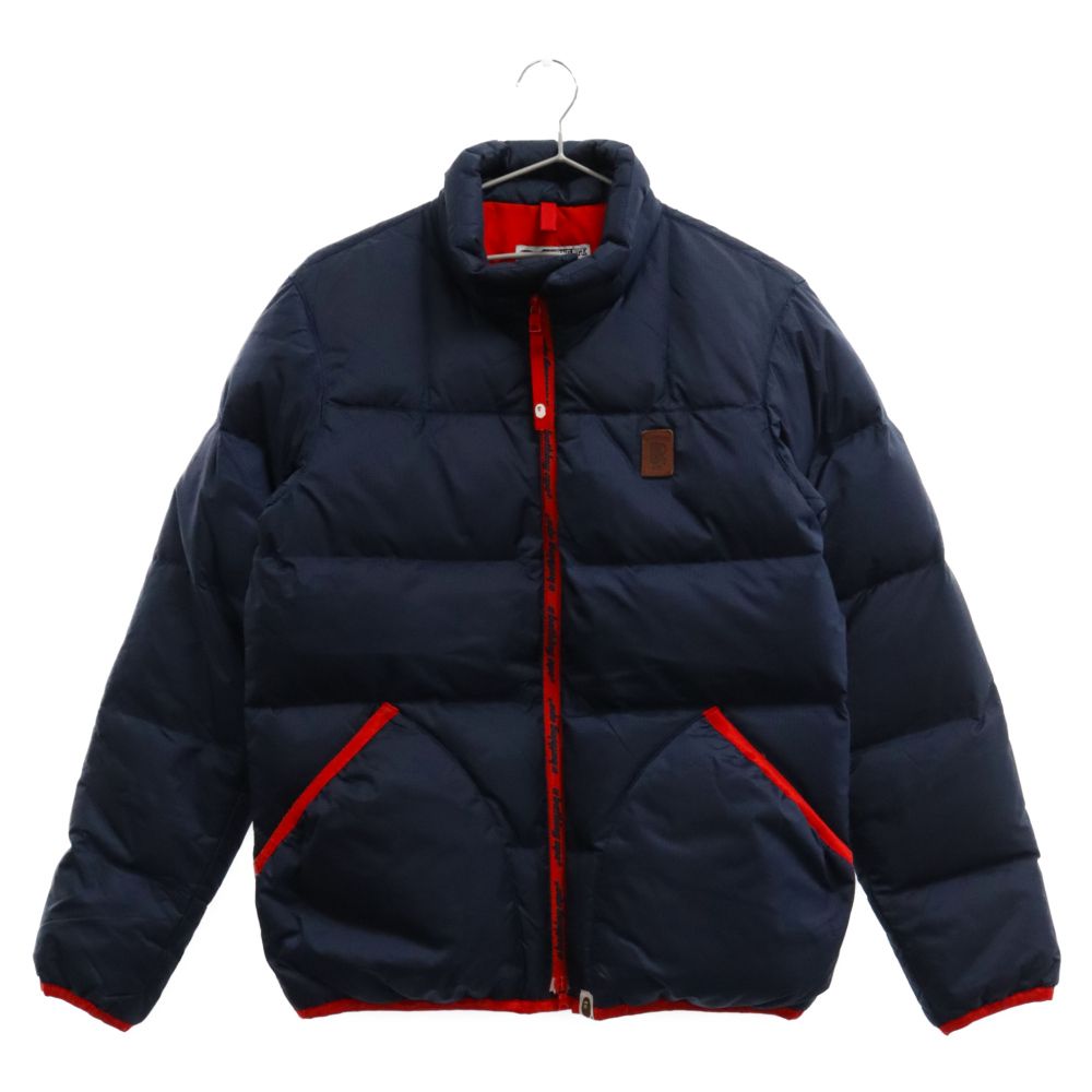 A BATHING APE (アベイシングエイプ) レザーロゴ ダウンジャケット