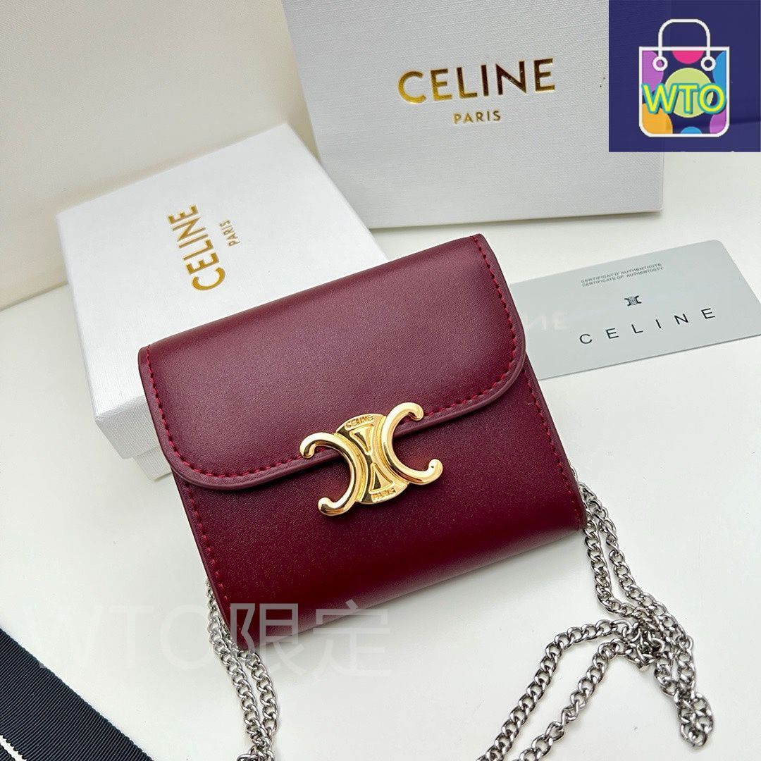 本日限定】?Celine トリオンフ チェーンウォレット 10783 ? 高級