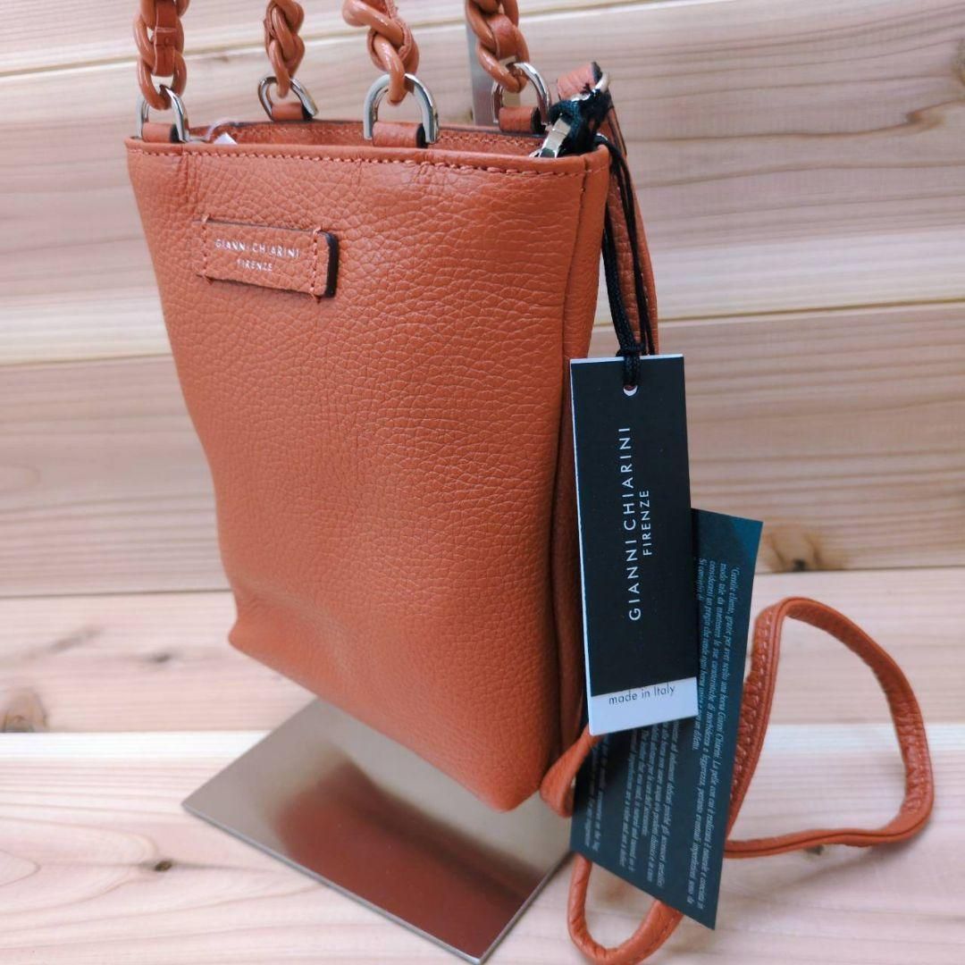 GIANNI CHIARINI オレンジ ショルダーバッグ カミッラ イタリア 新品 