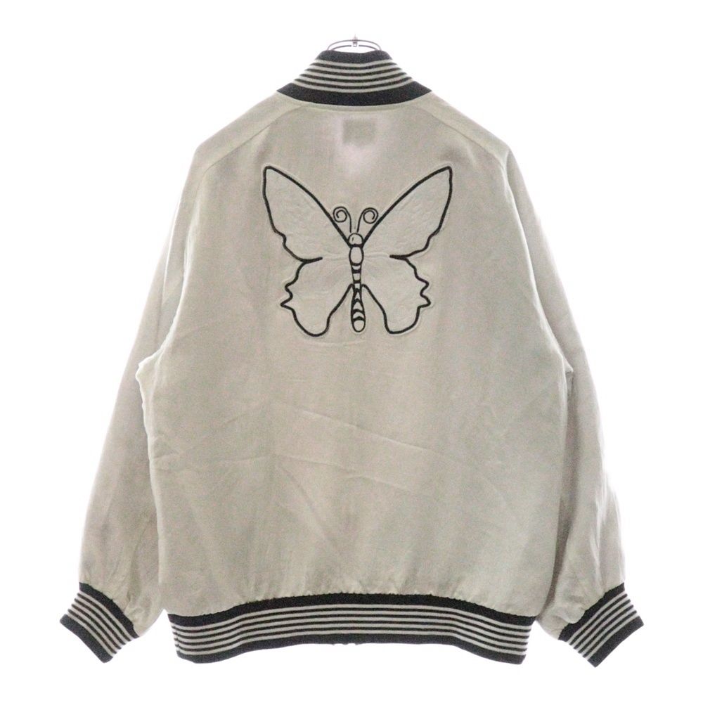 NEEDLES STUDIOUS別注 VARSITY JACKET ホワイト L Needles (ニードルス) ×STUDIOUS Award Sateen Jacket