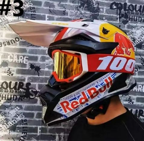 ゴーグル付き！ATV バイク オフロードヘルメット フルフェイスヘルメット 　Ｂ ゴーグル付き！ATV バイク オフロードヘルメット フルフェイス