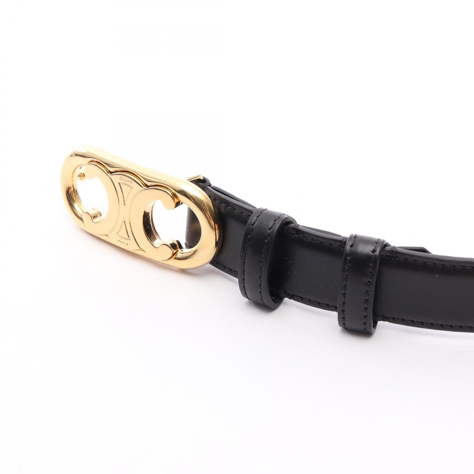 セリーヌ CELINE ベルト トリオンフ ブラック レザー トリオンフ