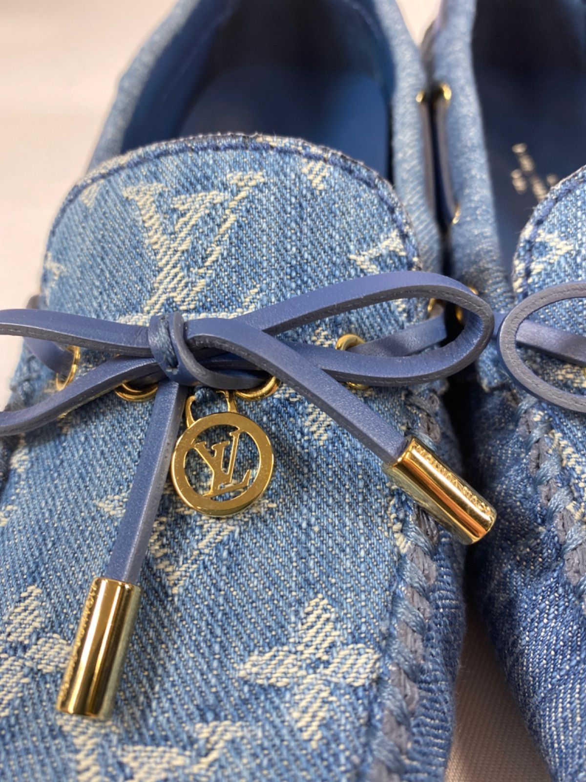 LOUIS VUITTON モノグラムデニム ドライビングシューズ 「35 2/1