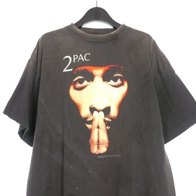 セントマイケル SAINTMICHAEL 2PAC 2PC_SS TEE L 黒