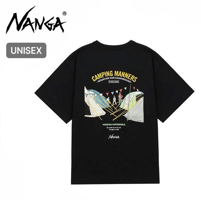 【新品】NANGA ナンガ エコハイブリッドキャンピングマナーズペグ＆ロープTEE ブラック