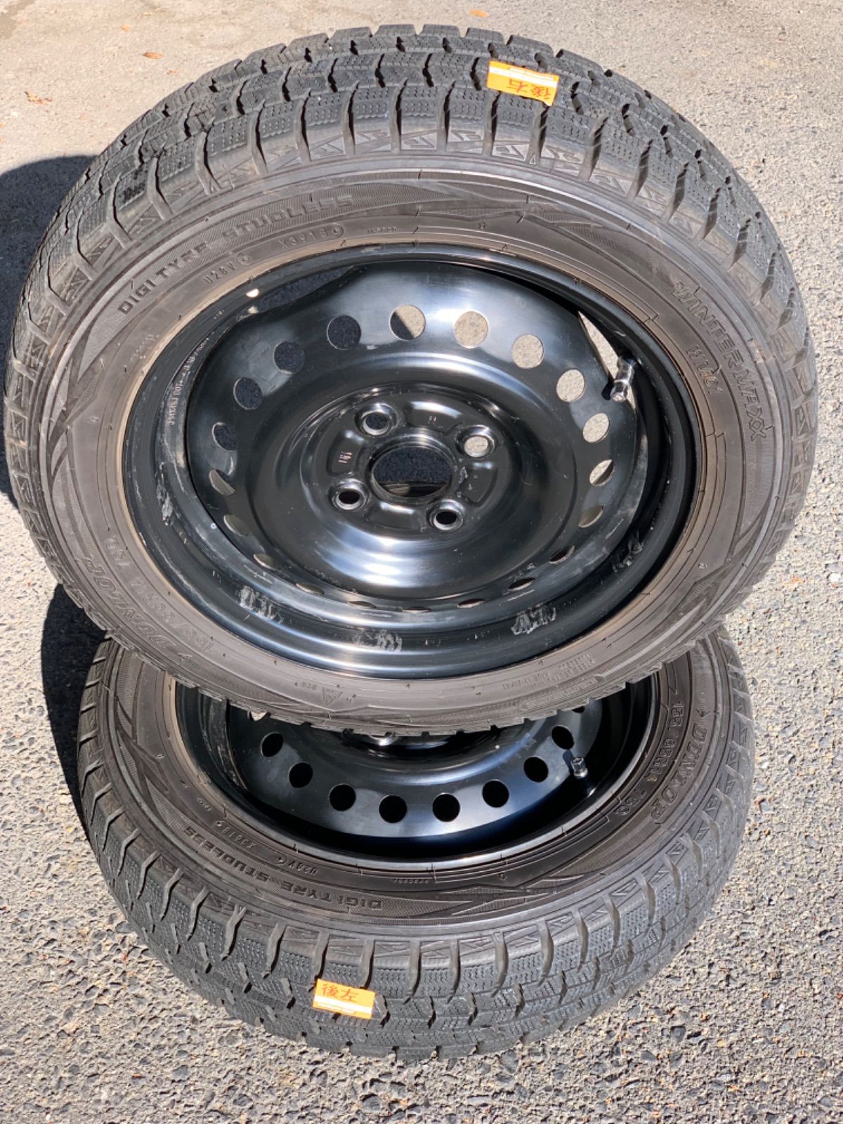 ダイハツ 純正14インチスチールホイール スタッドレス 155/65R14 ① 