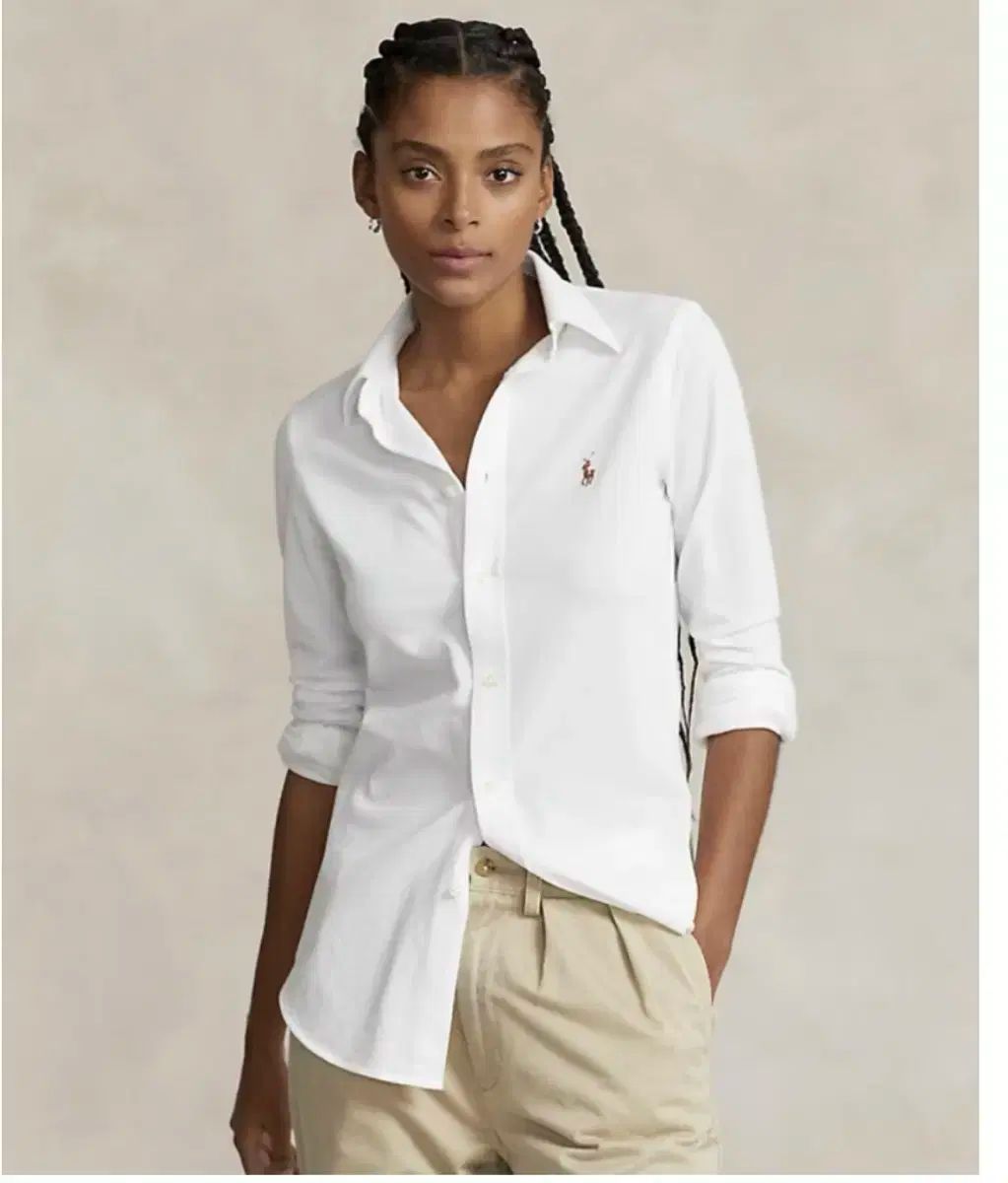 ポロ ウィメンズ スリムフィット オックスフォードシャツ m