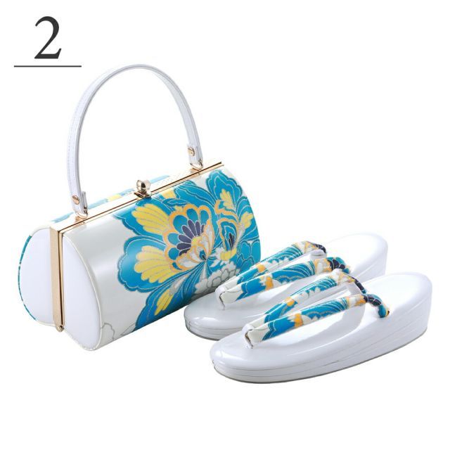 種類1:[1]S/1白地に花紫 振袖用 カラフル 二枚芯