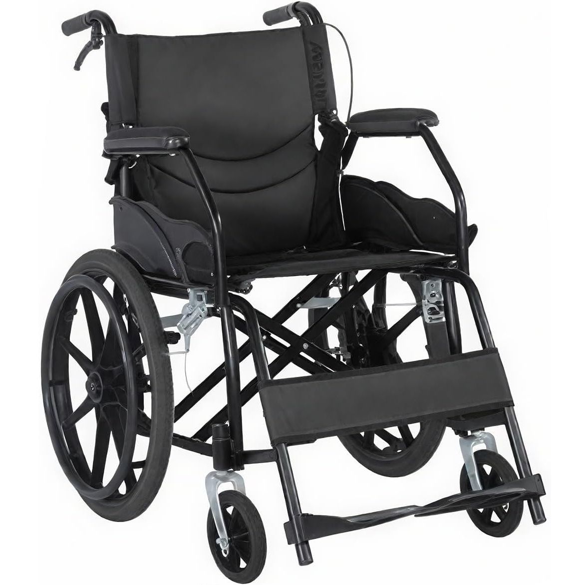 AORTD 車椅子 折りたたみ 車いす クッション 介護 自走介助兼用 多機能 自走用車椅子 簡易車椅子 コンパクト 20インチ 折りたたみ式 車イス 介助用 ブレーキ ノーパンク 耐荷重100KG 介護施設 福祉用具