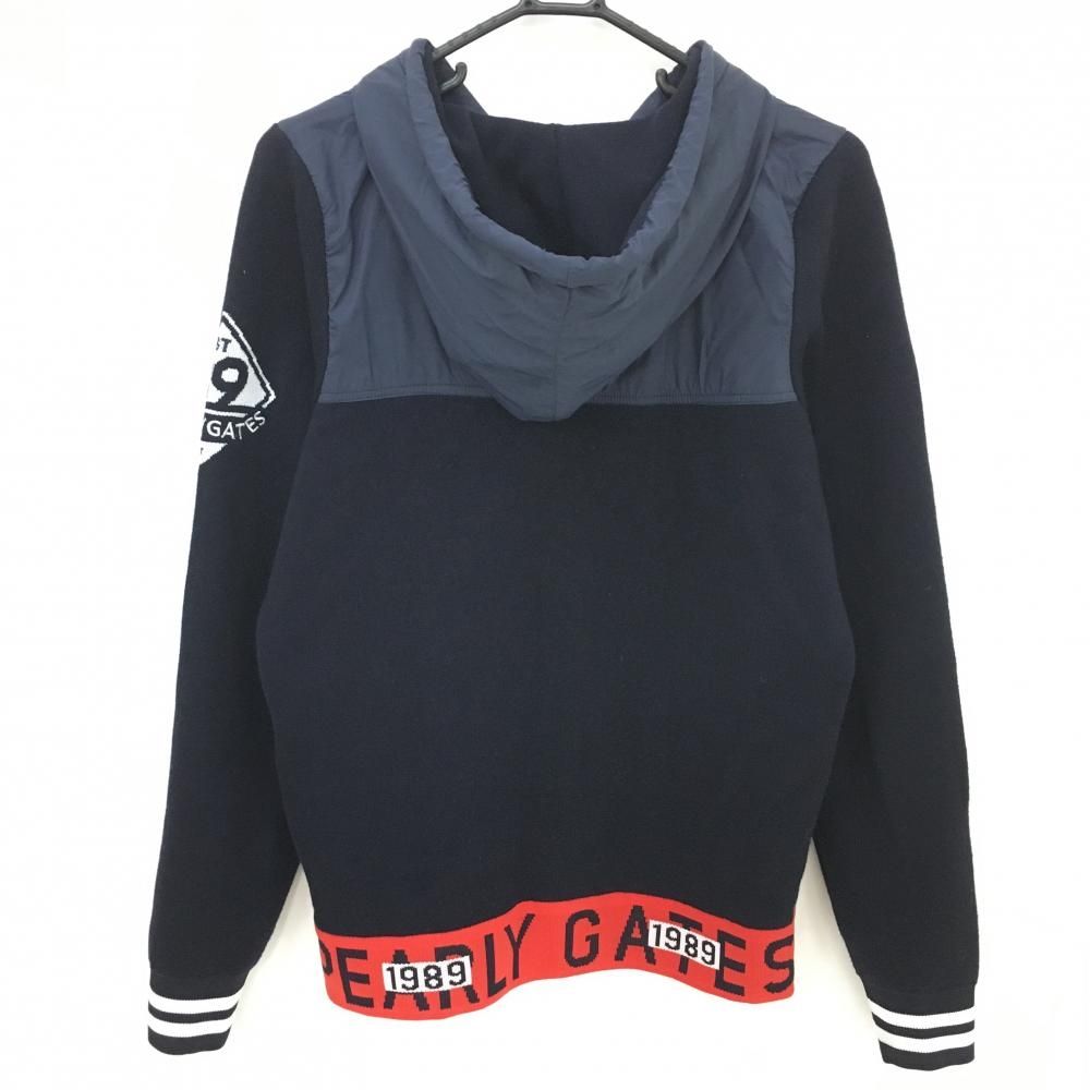 美品　近年　パーリーゲイツ　ニットジャケット　パーカー　切替　ロゴ 美品 近年 パーリーゲイツ ニットジャケット パーカー 切替 ロゴ