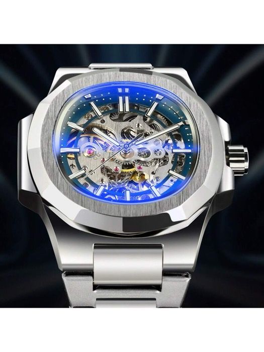 腕時計 メンズ 機械式 メンズ機械式腕時計 トップブランド ラグジュアリー ステンレススチール スケルトン 発光ビジネス時計