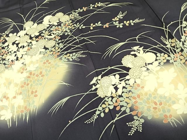 平和屋1 訪問着 単衣 総刺繍 草花文 暈し染め 逸品 CAAH6398ut(