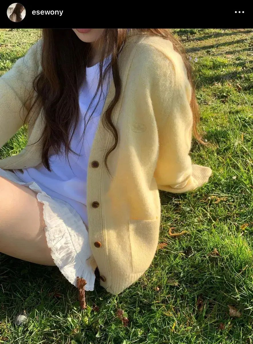 The Barnnet(ザ・バーネット) Yellow Saddle Shaggy 【CONTRAST】 Cardigan