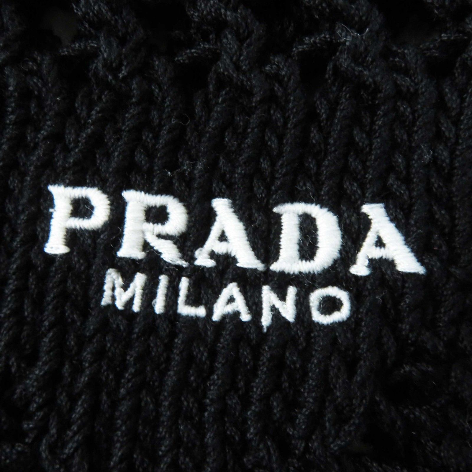 極美品◎PRADA プラダ 23SS P29980 コットン トライアングルロゴ