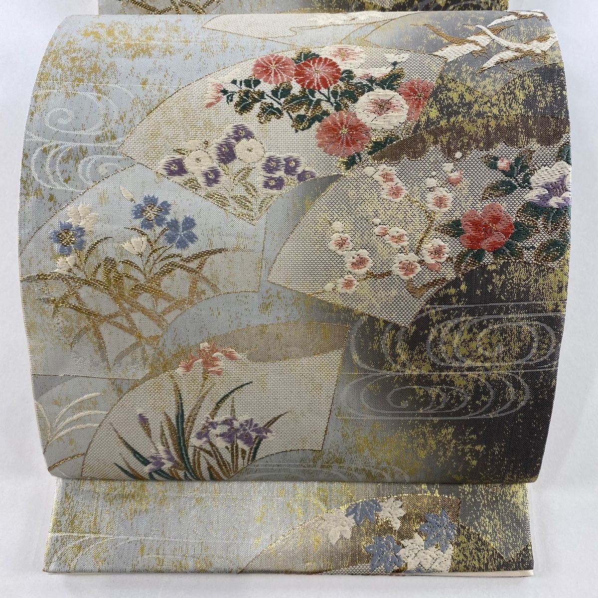 六通］ 袋帯花百扇中古美品 O-585