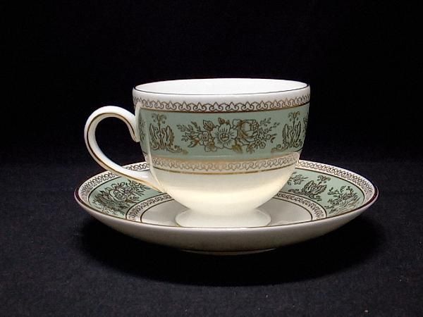 WEDGWOOD ウェッジウッド コロンビア セージグリーン カップ-ソーサー