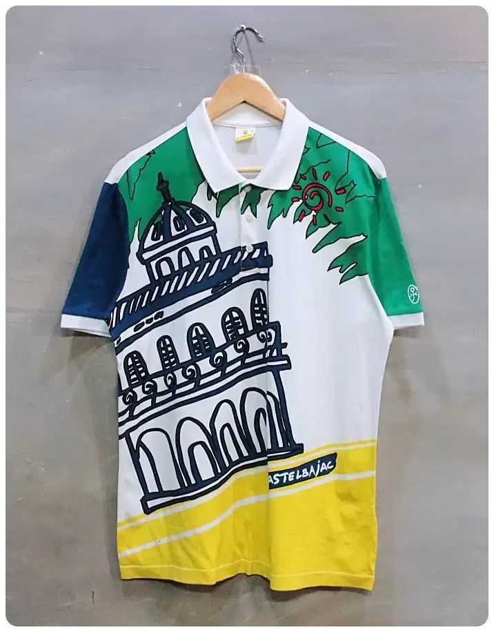 定番人気，HOT 105 CASTELBAJAC(カステルバジャック) ゴルフ イラスト 半袖 PK Tシャツ （ 30 %セール) その他