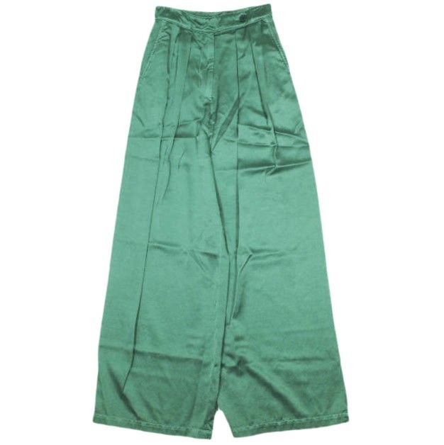 DRIES VAN NOTEN ドリスヴァンノッテン 22AW PAMPLONA 5286 W.W. PANTS 2タックバギーパンツ 222-010925-5286-611 34 EMERALD GREEN 定価77 000円 ワイド ボトムス