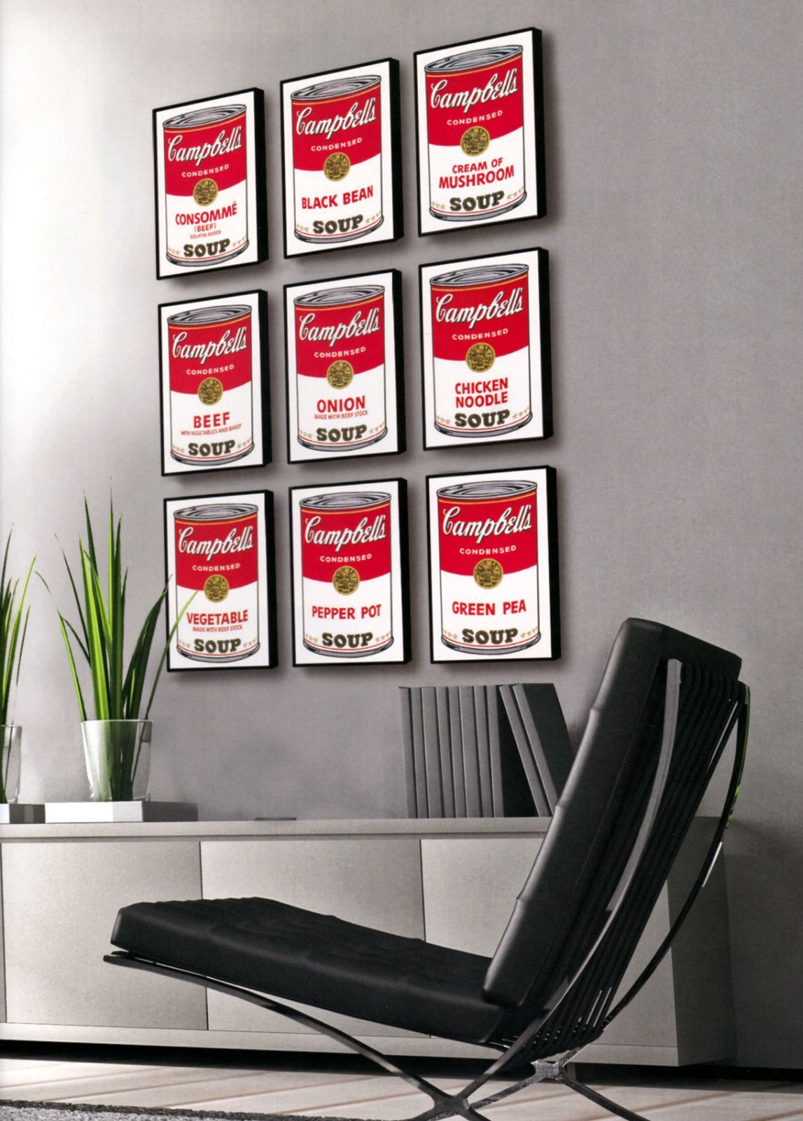 アンディ ウォーホル「キャンベル スープ(ビーフ)1968」展示用フック付