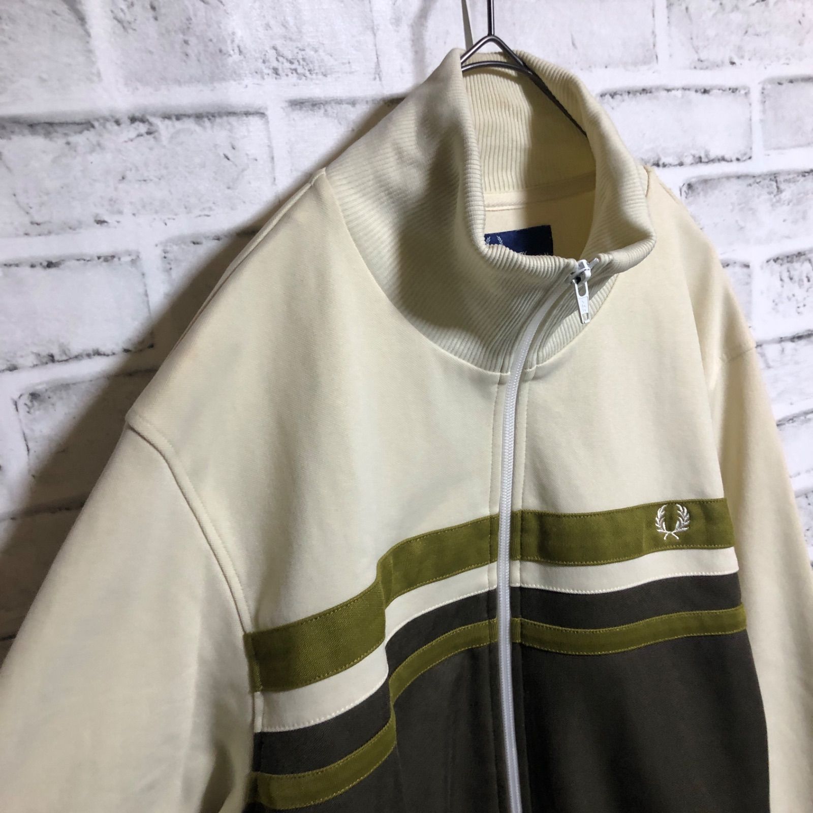 希少ブラウン×ベージュ⭐️Fred Perry トラックジャケット/ジャージ L 