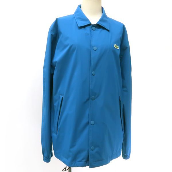 LACOSTE コーチズジャケット BH282E ブルー XS 46 ナイロン