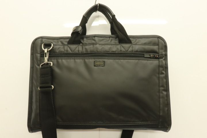 PORTER メンズビジネスバッグ -- DEVICE 2WAY DOCUMENT CASE PORTER -- 黒 ブラック ロゴ
