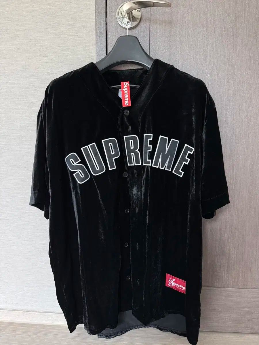 25SS Supreme シュプリーム ツアーベルベット ベースボール ジャージ L サイズ