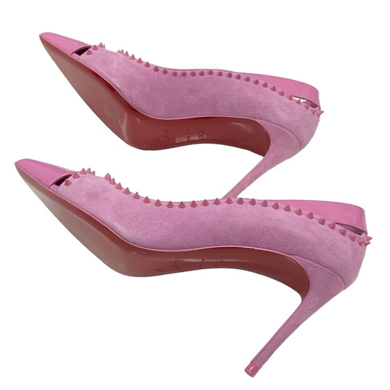 Christian Louboutin ルブタン ピンク スパイク パンプス