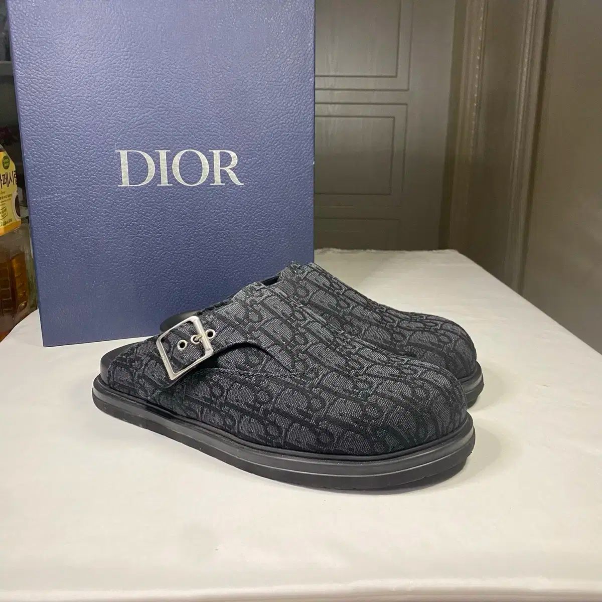 DIOR(ディオール) オブリーク アクア ミュール ジャカード 黒