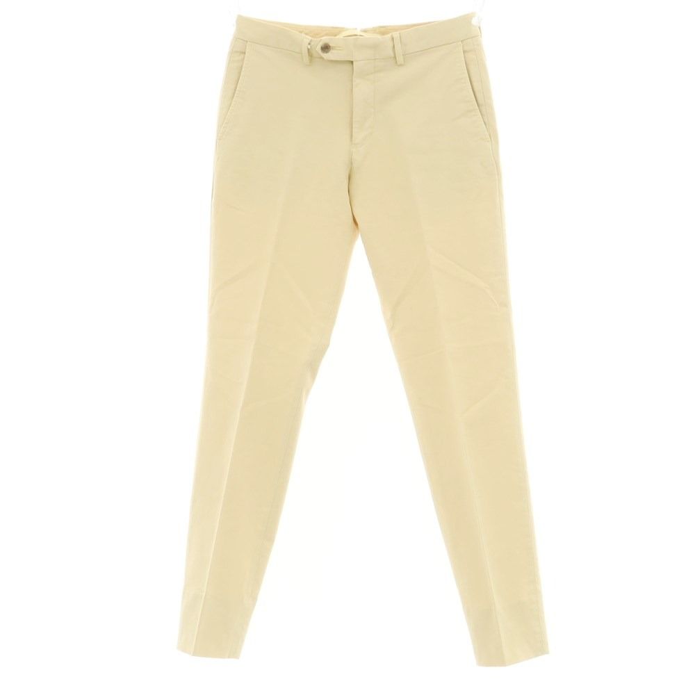 【中古】グリーンレーベルリラクシング green label relaxing ストレッチコットン カジュアルスラックスパンツ ベージュイエロー系【サイズM】【メンズ】