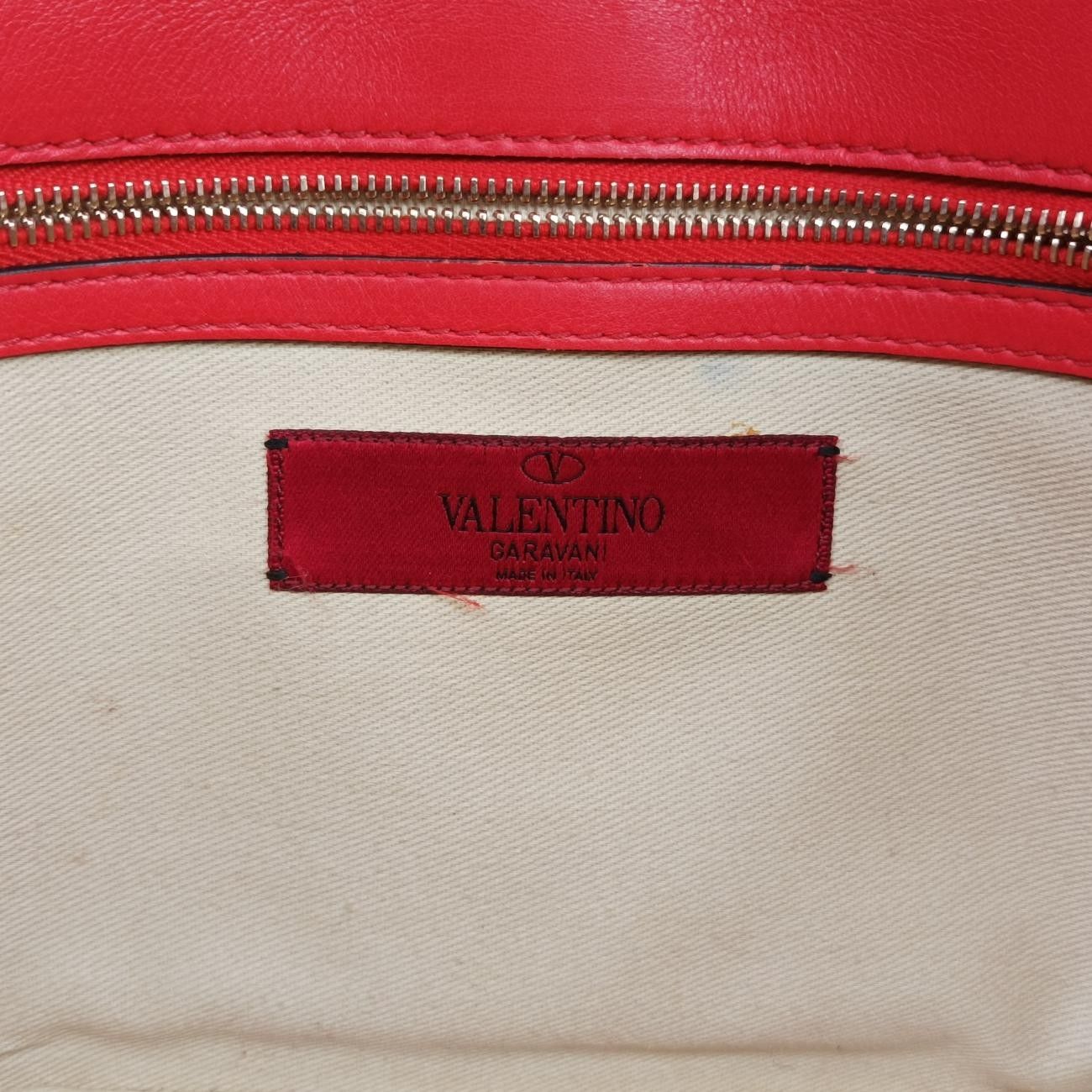 ヴァレンティノValentinoロックスタッズグラムロックレッドレザーBL-H398 VIT3