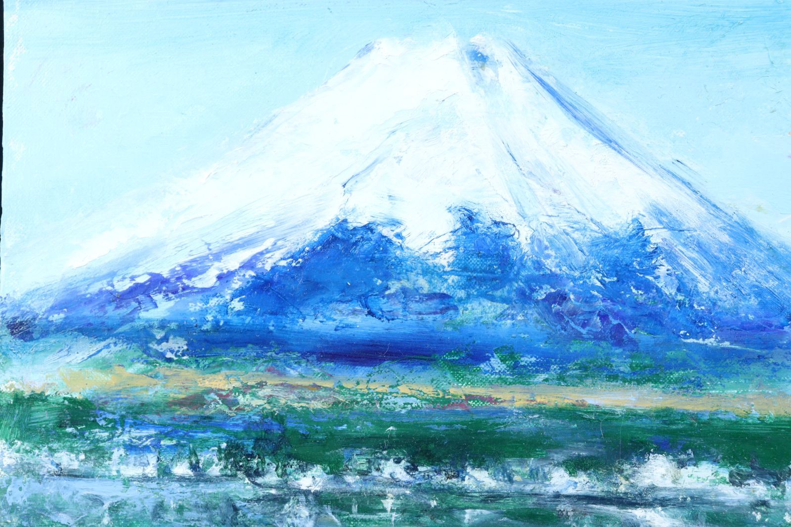 油絵（秩父の山） 油絵（秩父の山） 山の絵 - 絵と山と楽しみ