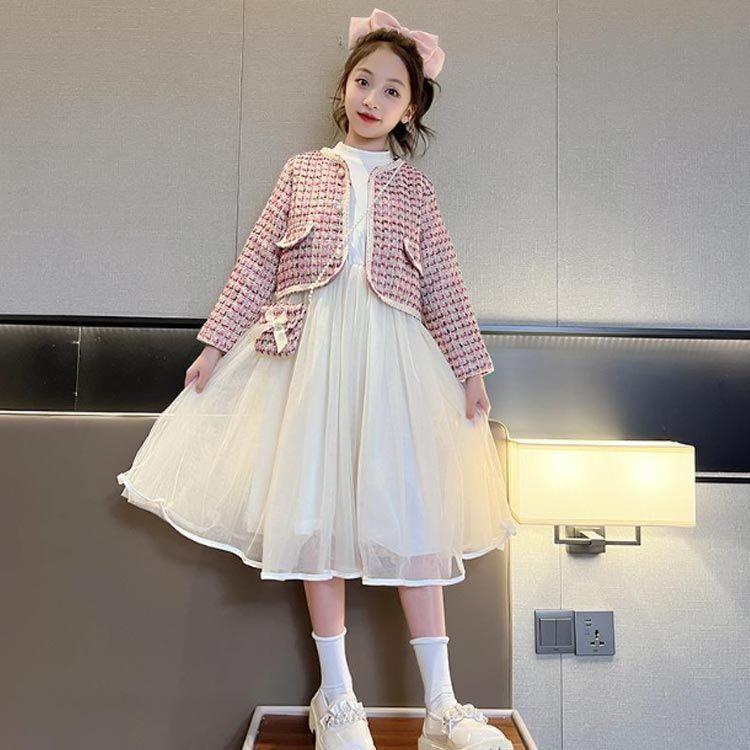スーツ 子供 2点セット 卒業式 ワンピース ノーカラージャケット