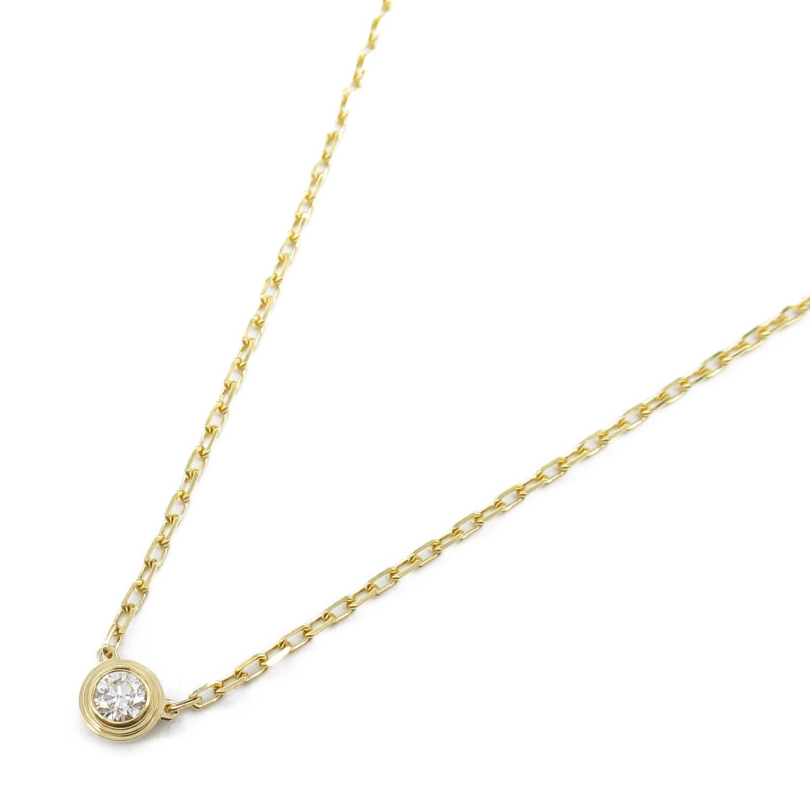 カルティエ CARTIER ネックレス ダムール ネックレス 首回り37.5|40.5cm K18 イエローゴールド ダイヤモンド ダムール ネックレス レディース Used A