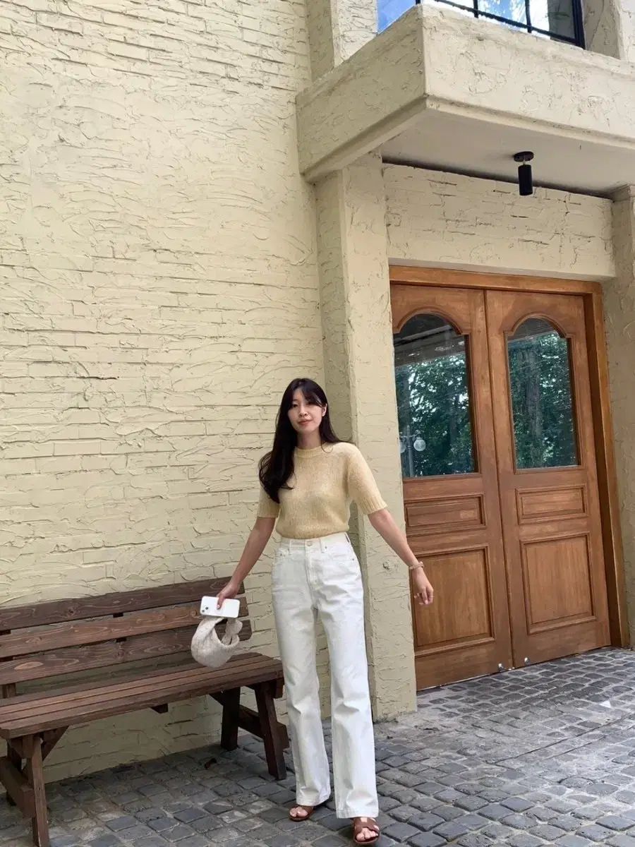 ウェアウェザー ケリーデニム 白 M