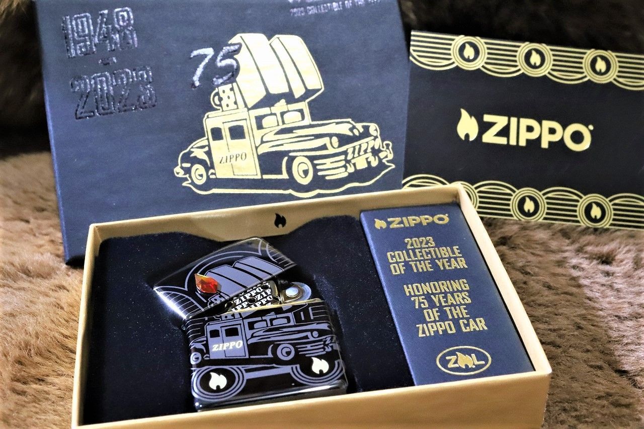 限定アーマー ZIPPO CAR 75周年記念モデル インナーゴールド 金 世界 