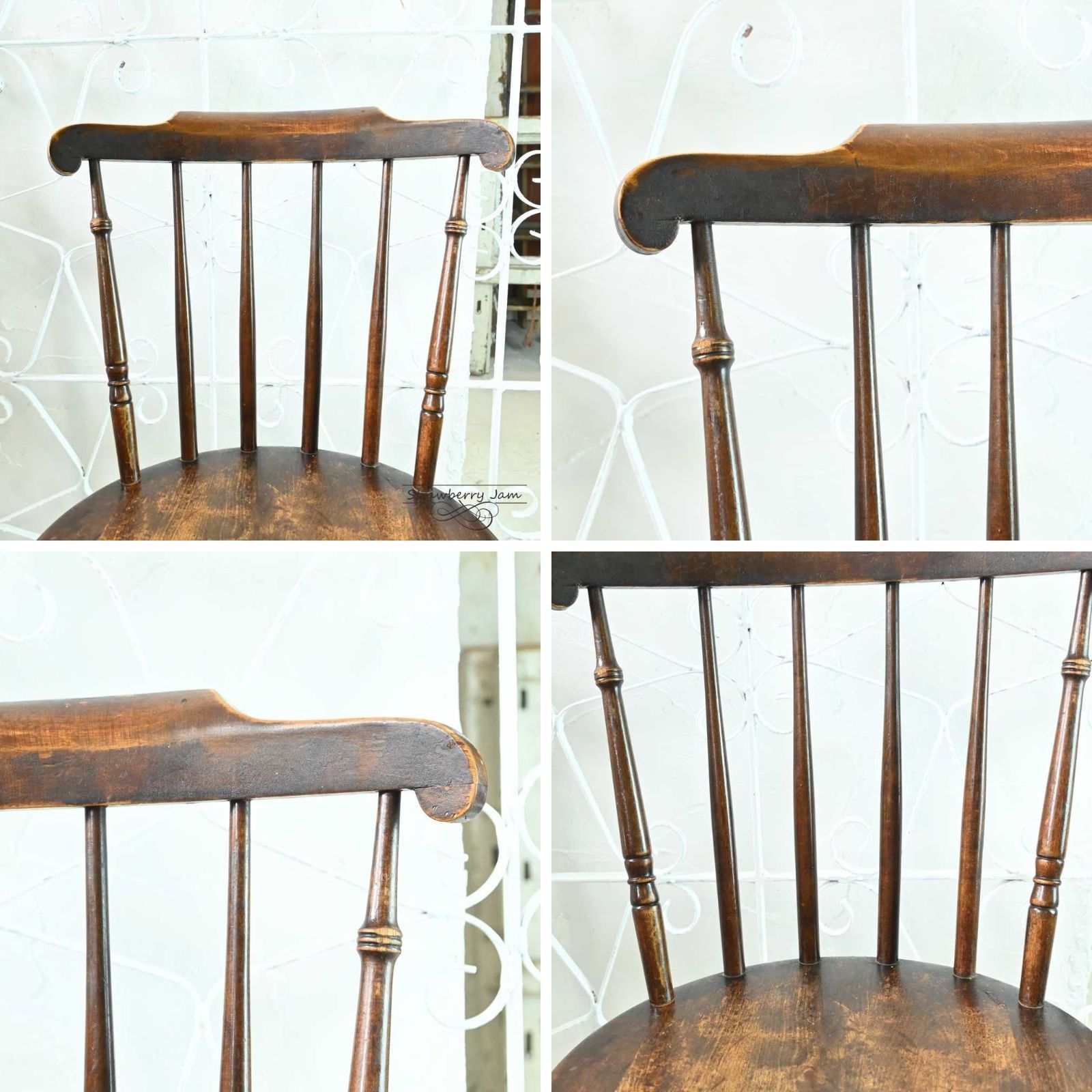 ベ*ー様 L3705-19-4 英国アンティーク チャーチチェア 北欧 キッチン L3705-19-4 英国アンティーク チャーチチェア 北欧 キッチン