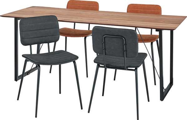 ソフトレザーのダイニングチェア W45.5×D51×H78×SH46cm