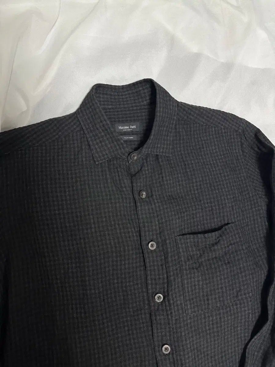 M Massi Modutti マッシモ ドゥッティ リネン ギンガム CHECK シャツ