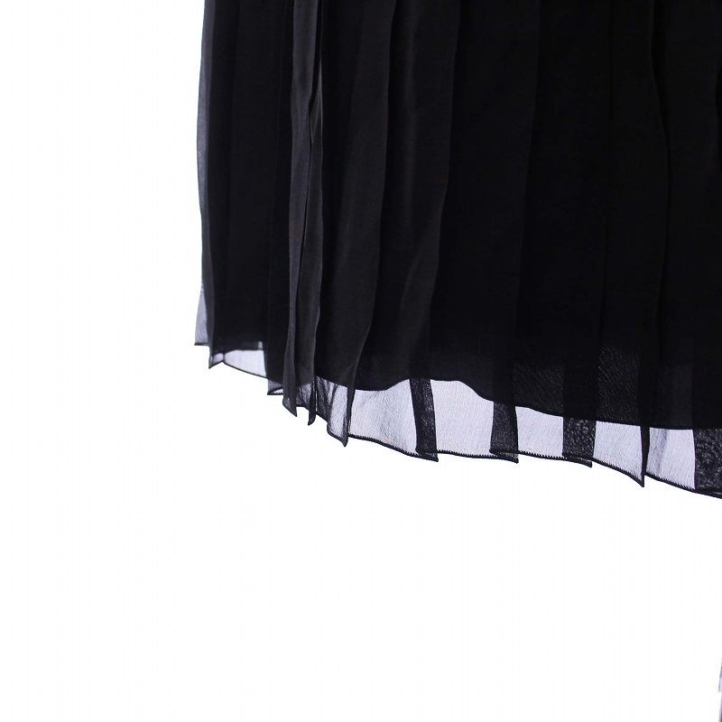 ドゥロワー Drawer タグ付き プリーツスカート ひざ丈 イージー 絹  