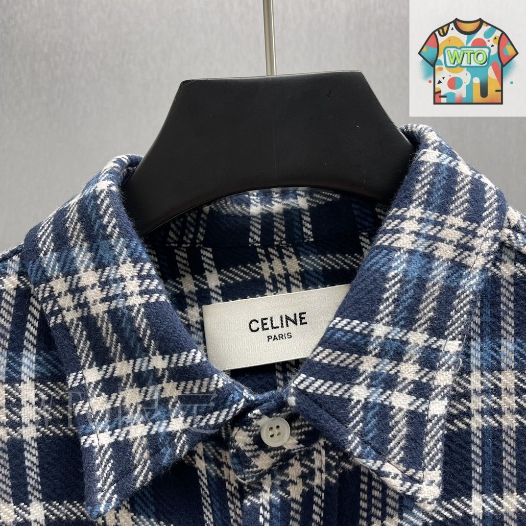 今日特価】CELINE 格子柄 コットン ショートジャケット - メルカリ