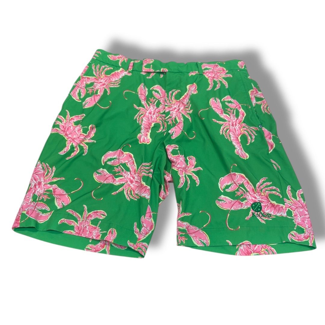 【極美品】RLX ラルフローレン ゴルフ ハーフパンツ ロブスター カニ総柄38 RLX アールエルエックス Ralph Lauren ラルフローレン KoOlina ハーフ