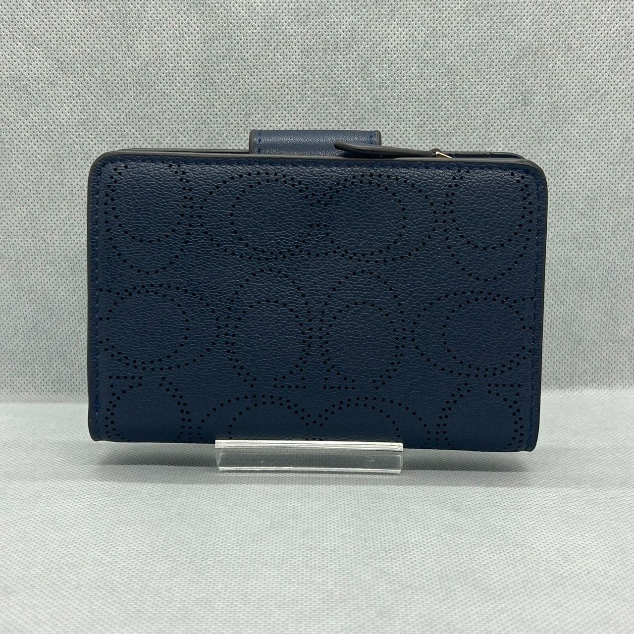 【新品】二つ折り財布 C4768 ミッドナイト パフォレイテッド COACH コーチ 財布 二つ折り財布 FC4768 C4768 ミッドナイト